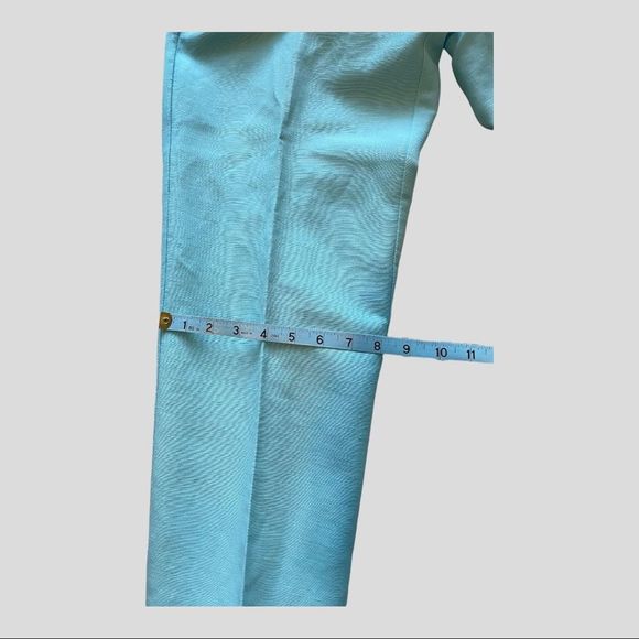 Emma James Flat Front Linen Pants Blue 10p - Picture 8 of 9